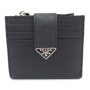 PRADA Bifold Wallet Saffiano Leather Black